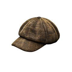 a classic hunting cap with a timeless design, on a transparent background