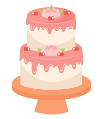 wedding cake with fruits