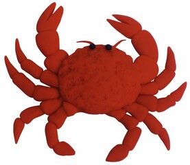 Cangrejo rojo. Plastilina.