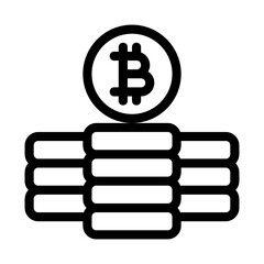 stack of coin bitcoin