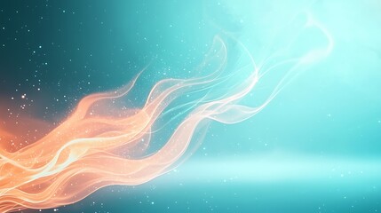 Ethereal pastel waves a dynamic abstract background in digital art composition