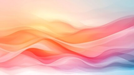 Fototapeta premium Abstract background in pastel colors soft waves digital art fluid design creative perspective