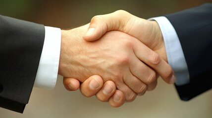 Obraz premium Strong Business Handshake Partnership Agreement Deal