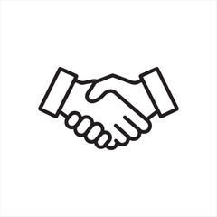 Handshake icon, Business agreement handshake vector