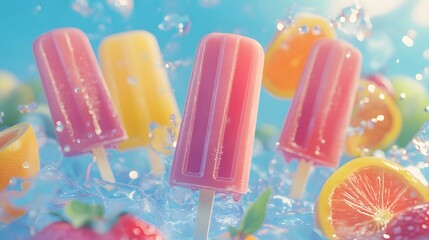 Homemade Frozen Fruit Popsicles for Summer