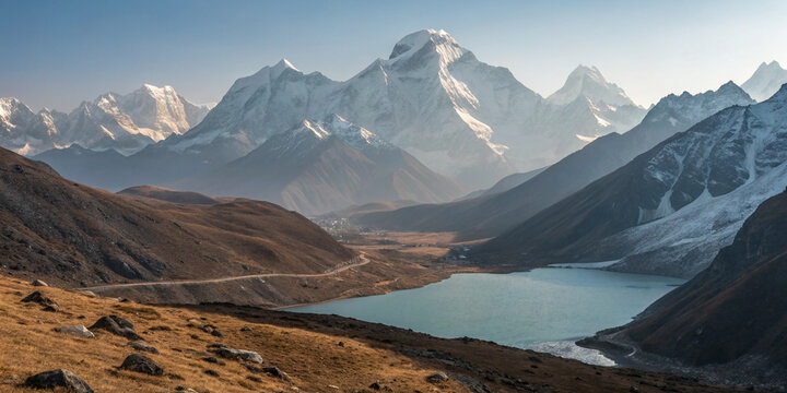 Amazing Morning in Himalayas: View from Gokyo Ri