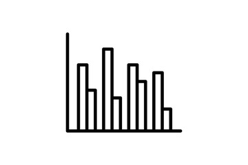 Pie Chart icon. icon related to Office. suitable for web site, app, user interfaces, printable etc. line icon style. simple vector design editable