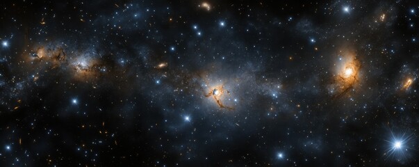 Fototapeta premium A starlit sky filled with millions of twinkling stars, the Milky Way stretching across the heavens.