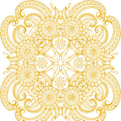 Beautiful flower art and mandala vector design