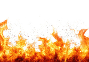 a vibrant and dynamic representation of flames. showcasing bright orange and yellow hues with hints of red. creating an energetic effect the flames appear to rise from the bottom. against a white back