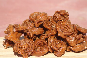Chebakia Close Up, Traditional Moroccan Cookie