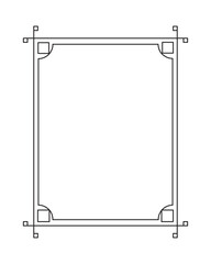 monochrome frame ornament