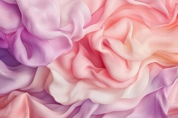 Fototapeta premium A close-up of flowing, colorful fabric showcasing soft textures and gentle gradients.