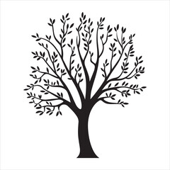 Fototapeta premium Celtic Tree Design Vector Silhouette Clipart for Crafts 