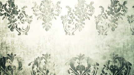 Obraz premium Vintage Damask Pattern on Textured Background