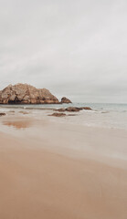 Minimalist and aesthetic beige beach background