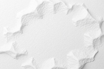 Obraz premium Close-up of rough, creamy white paper texture , mottled, uneven, card