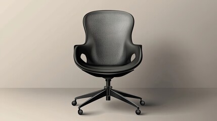 Modern Black Office Chair Design With Mesh Back