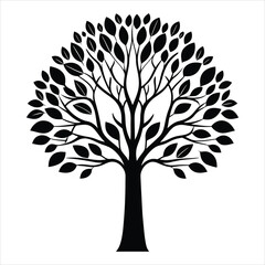 Obraz premium Tree Silhouette Illustration Vector Celtic Clipart Design 
