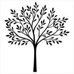 Obraz premium Tree Silhouette illustration Vector, Celtic Tree Clipart Design