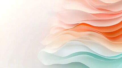 Fototapeta premium Abstract background with pastel color waves digital art soft environment innovative viewpoint