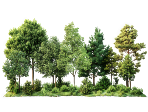 a variety of trees. illustrating different species and foliage types. arranged in a natural setting it emphasizes the diversity of plant life and can be used for educational or decorative purposes. hi