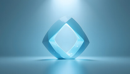 3d render, Abstract minimalist shape, light background design