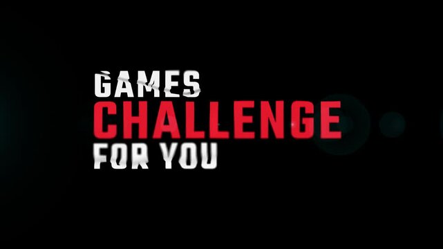 Games challenge for you text animation with wavy aberration and distortion effects