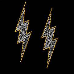 Rhinestone applique collar design for t-shirt or blouse hot-fix transfer. Abstract beautiful glitter applique rhinestone motif.	
