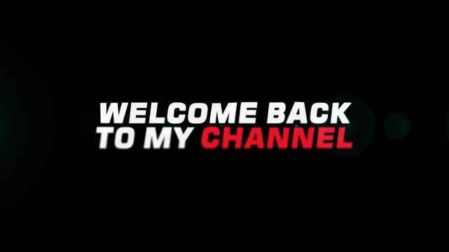 Welcome back to my channel  text animated with wavy aberration and distortion effects.