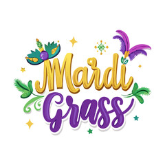 Bright and Fun Mardi Gras Logo for Branding