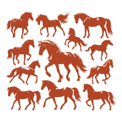 Horse vector design on a set with white background