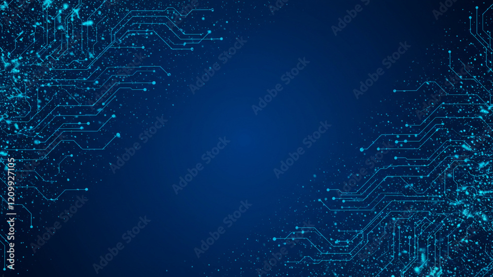 Poster abstract framework of circuit technology in the context of computer business. an abstract representa