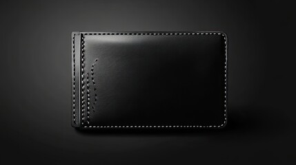 Black Leather Wallet Stylish Design Minimalist Accessory
