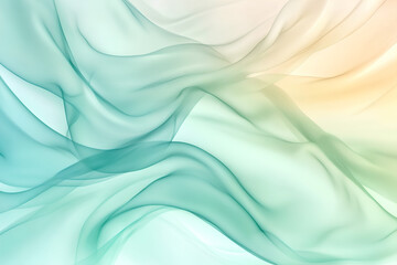 Fototapeta premium Fluid Gradient Background in Teal, Green, and Soft Yellow with Silky Texture