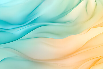 Obraz premium Fluid Gradient Background in Teal, Green, and Soft Yellow with Silky Texture