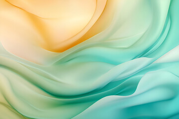 Fluid Gradient Background in Teal, Green, and Soft Yellow with Silky Texture