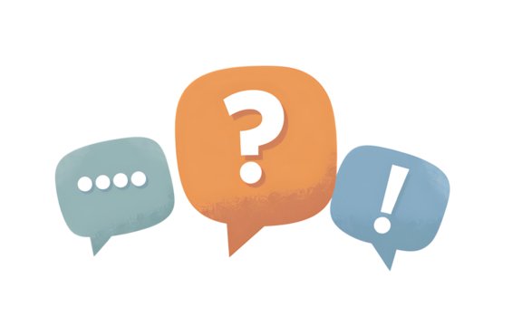 Question mark logo isolated