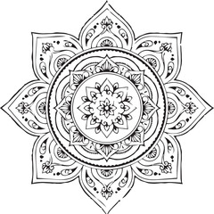 Beautiful flower art and mandala vector design