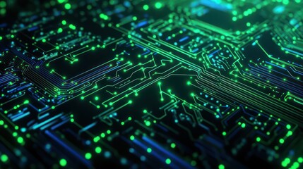 Obraz premium High-Tech Futuristic Texture with Fractal Patterns and Dynamic Circuits