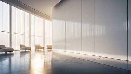 Smooth White Foam Wall for Minimalist Interior Design
