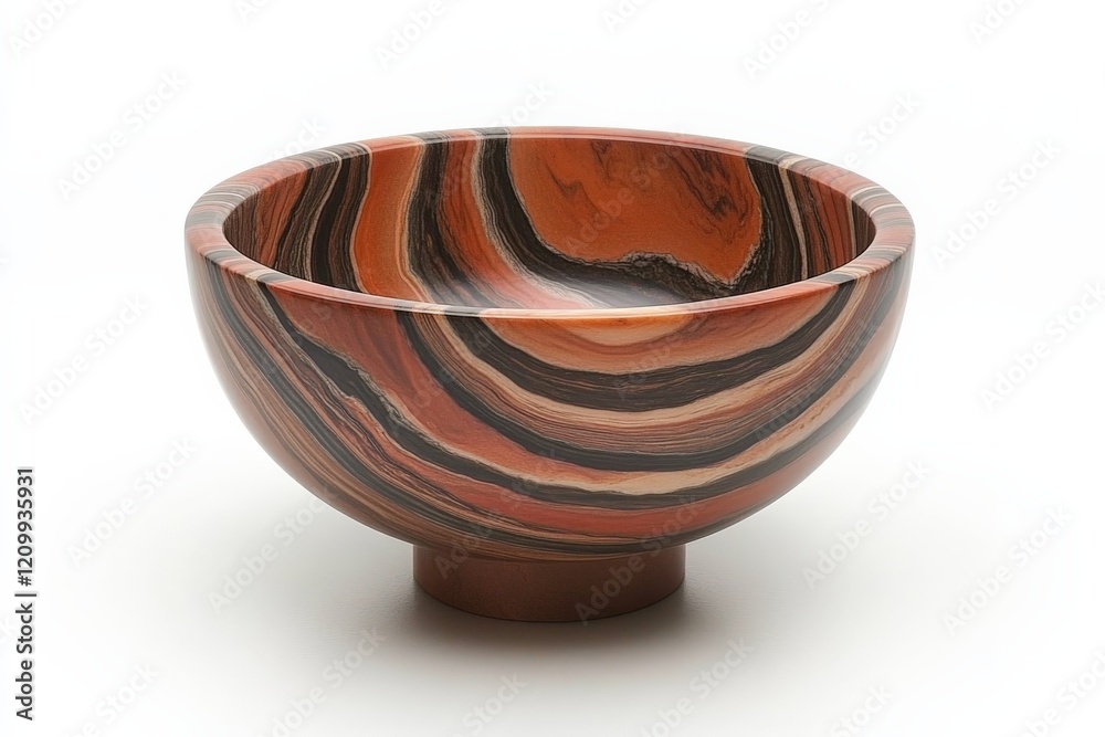 Aufkleber this bowl presents a striking orange and black circular pattern. blending modern style with an abstr