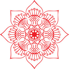 Beautiful flower art and mandala vector design