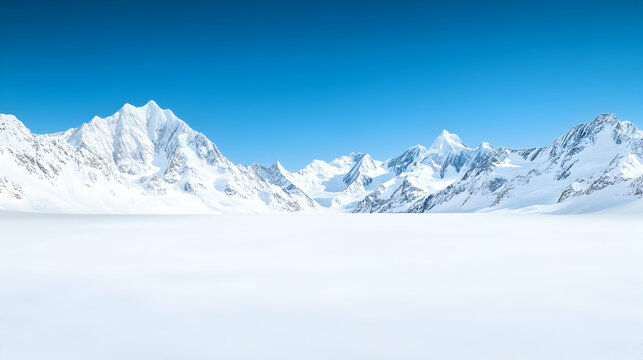 Fototapeta Aletsch Glacier as seen from aircraft window