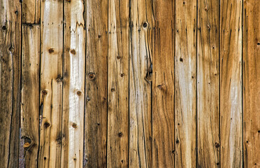 wood wooden plank planks wall graphic texture of old store building in Bodie deserted ghost town, California, USA