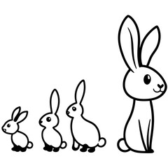 vector illustration of a rabbit