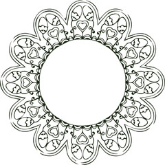 Beautiful flower art and mandala vector design