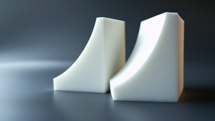 White Foam Wedges for Cushioning and Packaging
