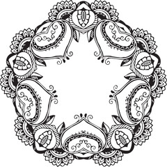 Beautiful flower art and mandala vector design