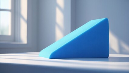Vibrant Blue Foam Wedge for Therapy and Ergonomic Support
